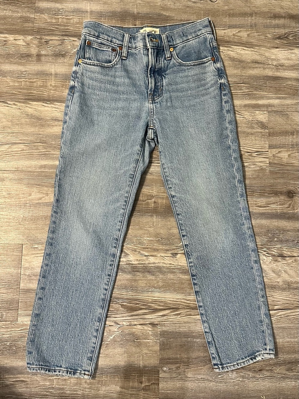 Madewell The Perfect Vintage Jean 25P Light Wash High Rise Straight Leg